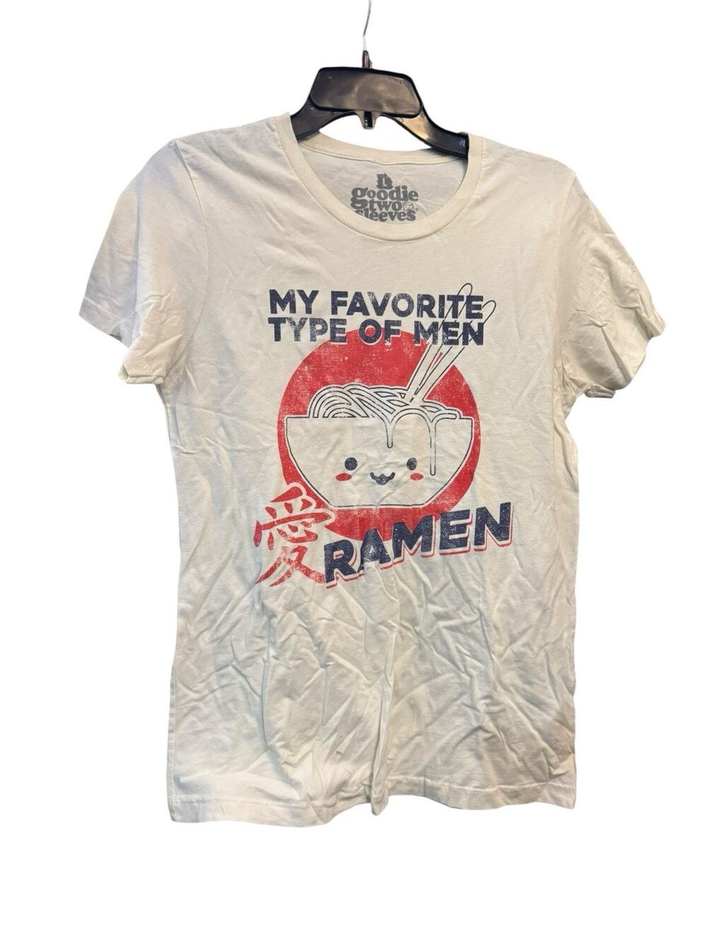 Goodie Two Sleeves My Favorite Type Of Men Ramen Juniors Graphic T Shirt Large